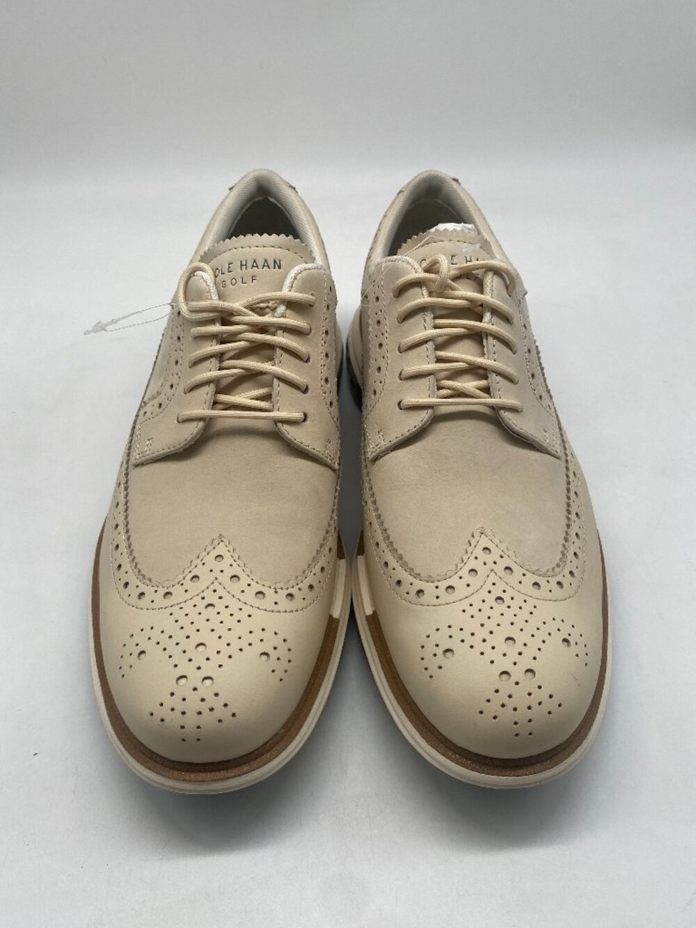 COLE HAAN C42911 SAMPLE mens golf shoes, Ivory, size 8.5